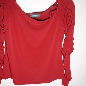 Jamie Nicole Collection Red Off The Shoulder Top